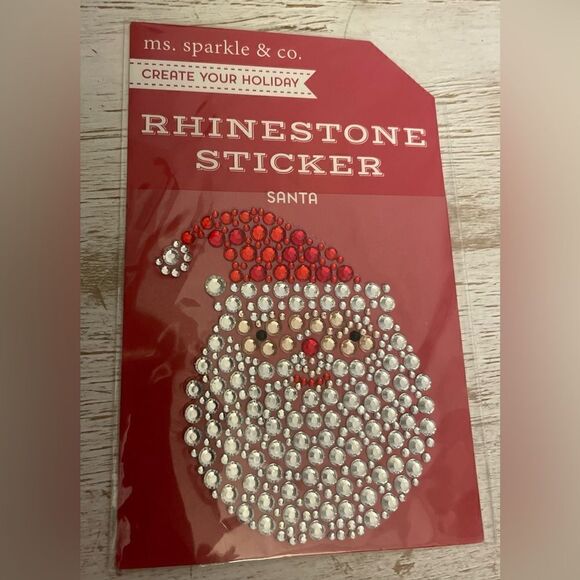 NEW Create Your Holiday Rhinestone Christmas Santa Sticker by  Ms Sparkl… - Picture 1 of 4